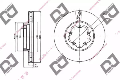 Тормозной диск DJ PARTS BD2068